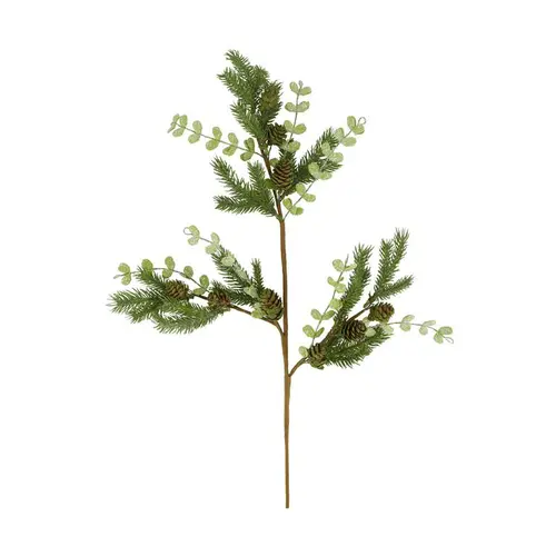 Pour faciliter la vie dehors:Branche artificielle avec feuilles vertes - 77 x 30 x 5 cm