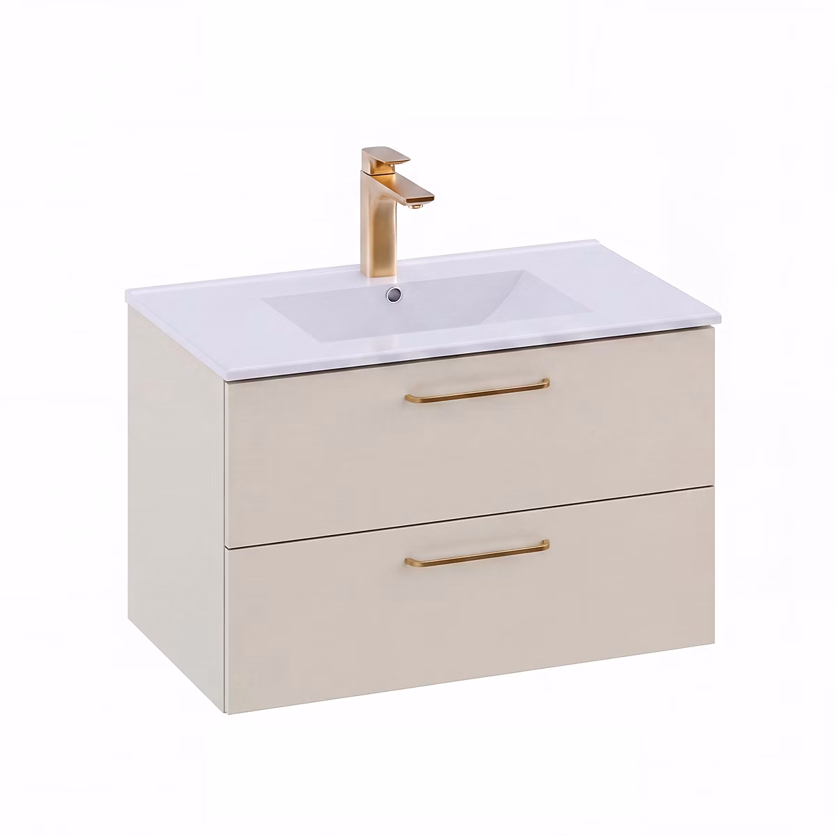 Ensemble meuble sous vasque beige + plan vasque blanc l.81 cm Olivia – Réf. HLLLERBOY2558619757
