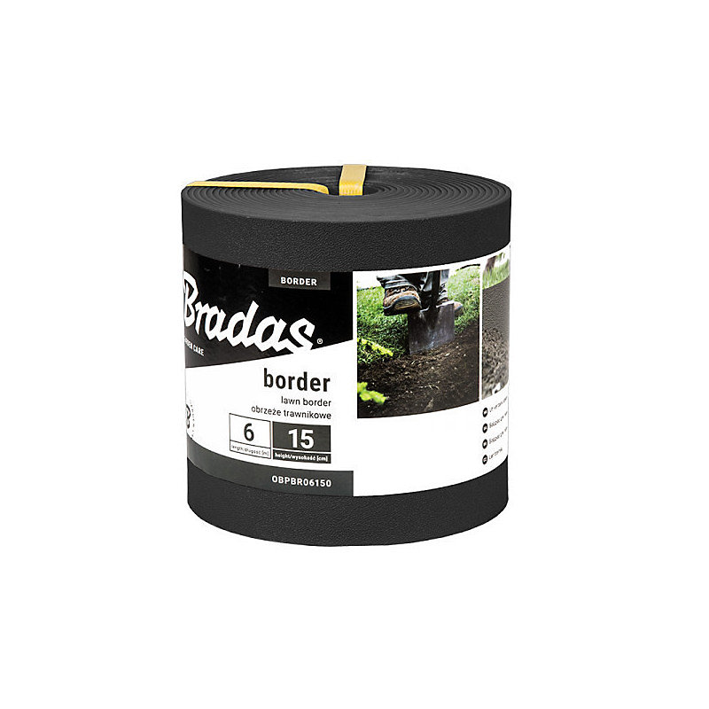 Bordure de jardin noire BORDER Longueur 6M Hauteur 150mm | Bordure de jardin