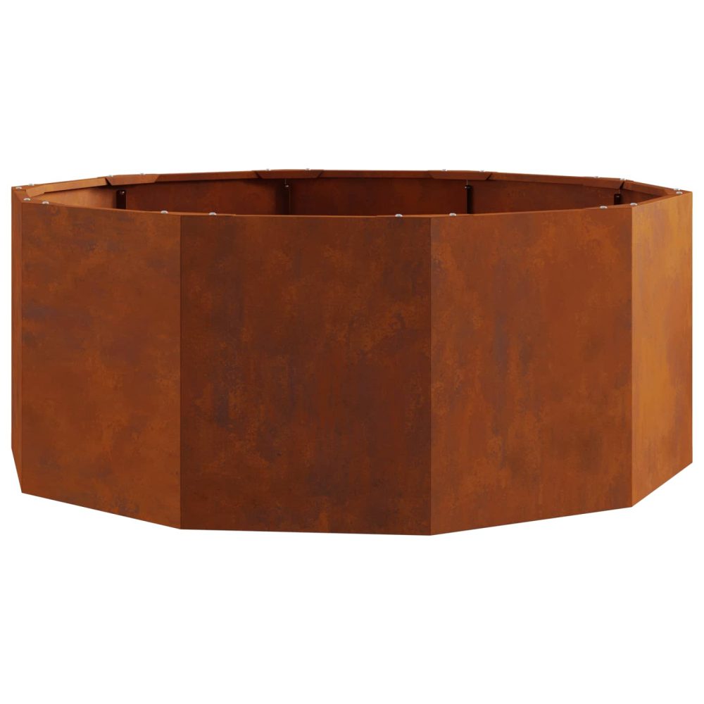 vidaXL Jardinière Rouillé 90 x 90 x 35 cm Acier patiné