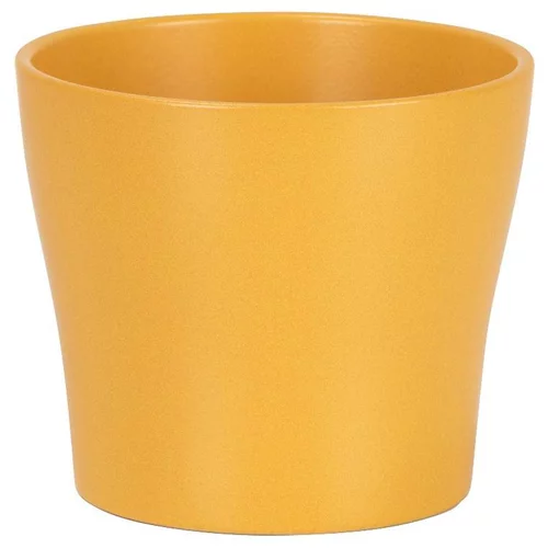Pour votre espace vert:Cache-pot en céramique jaune Scheurich 808 Curcuma - Ø 11 cm
