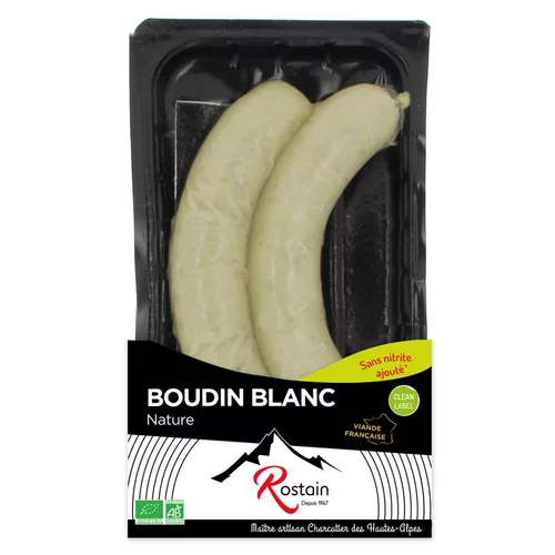 Idée pour le jardin:Boudin blanc nature bio x 2 Rostain - 200 g