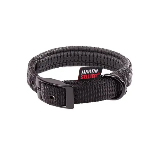 Nature pratique:Collier droit Confort pour chien coloris noir - 1,6x35 cm