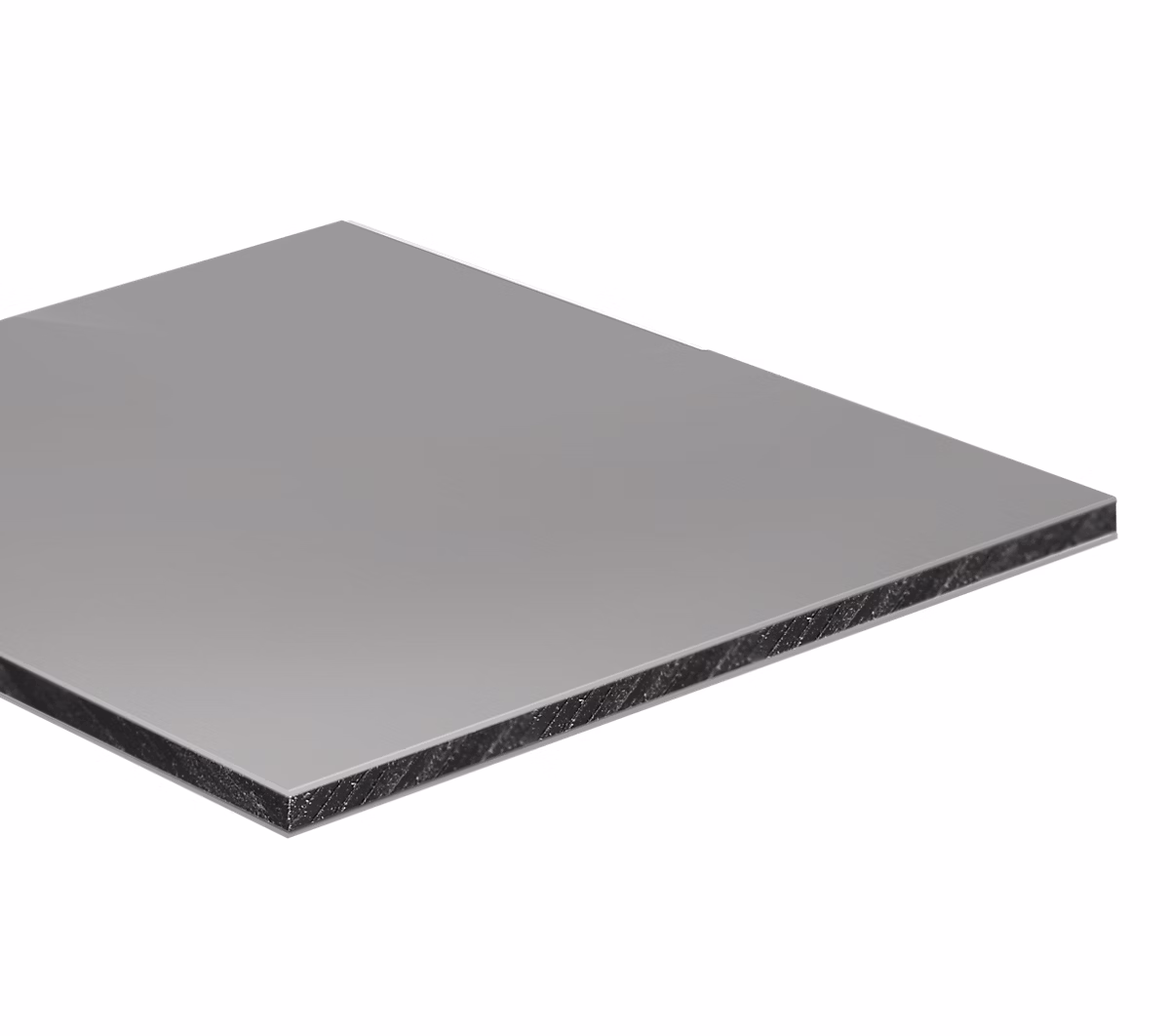 Crédence réversible gris brillant / gris anthracite 2 × 1 m ép. 3 mm