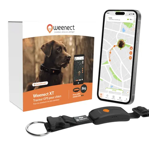Choix extérieur：Collier GPS pour chien coloris noir Weenect XT