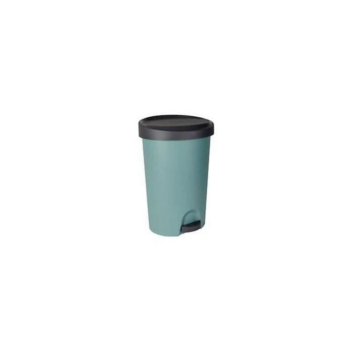 EDA – Poubelle à pédale, Stepy, 27 L, vert eucalyptus/anthracite