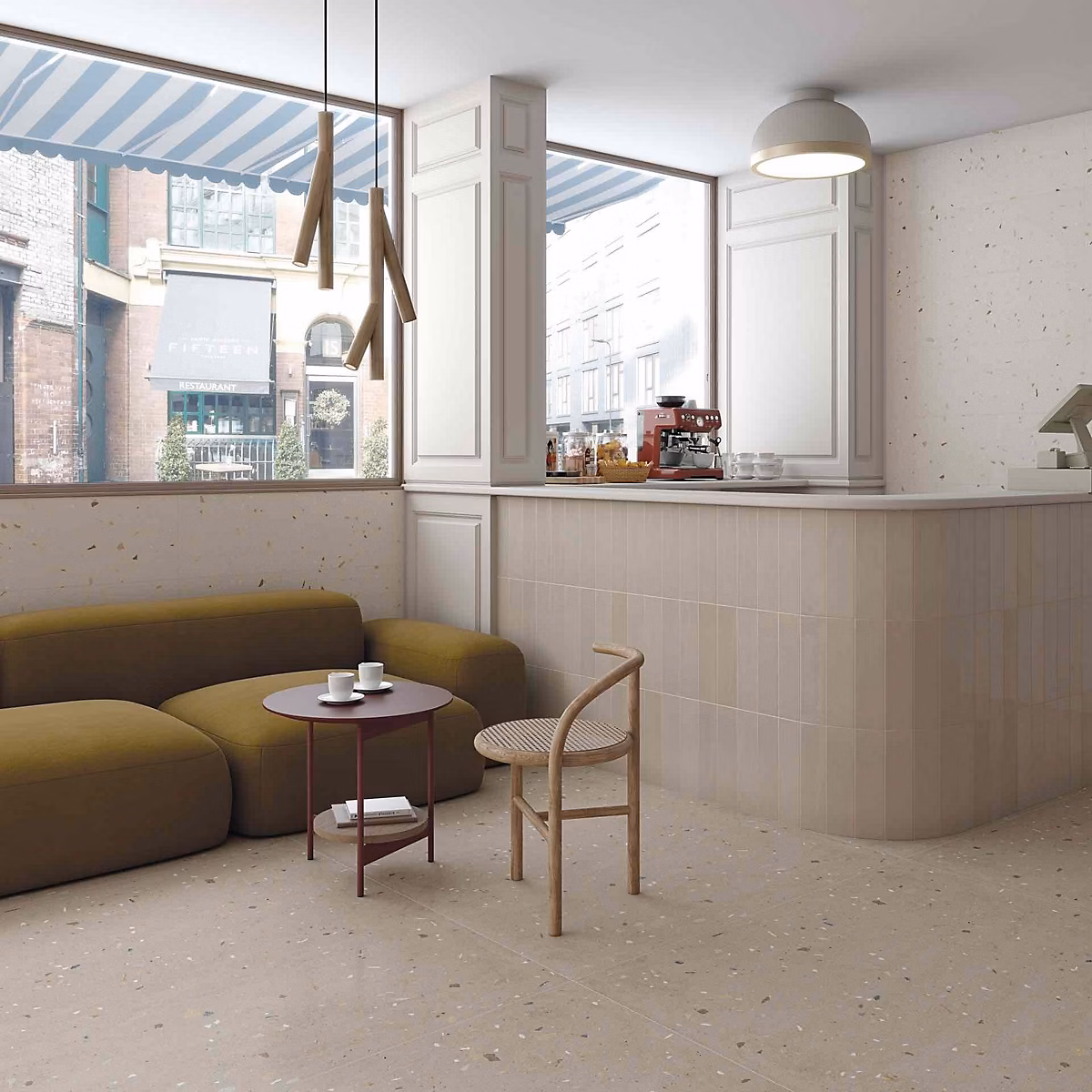 Carrelage Effet Terrazzo CROCCANTE 60 × 120 Avellana – Les Carreaux de Jean