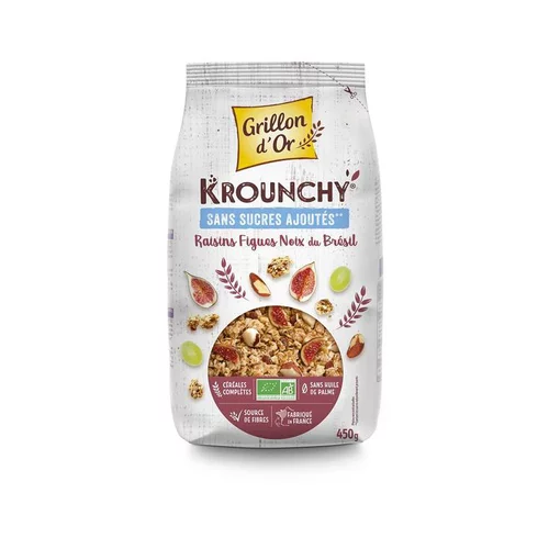 Vie extérieure:Céréales bio Krounchy figues raisins et noix du Brésil - 450 g
