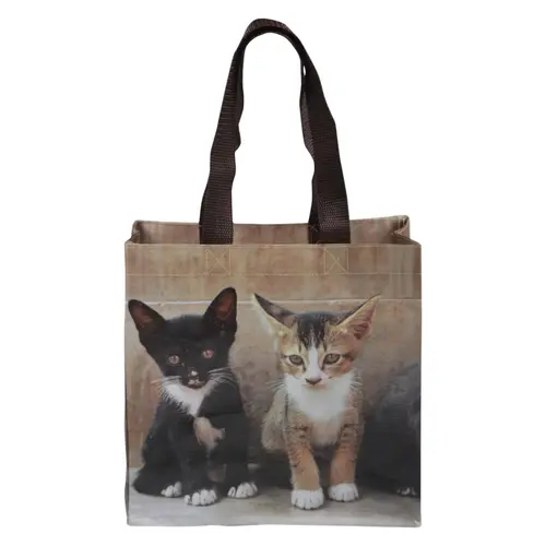 Jardin moderne:Sac de course illustrations chatons taille S - 24,6 x 9,7 x 23,9 cm