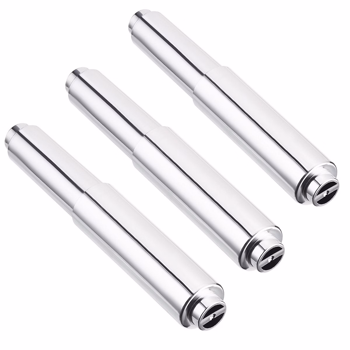 BASHLWUA Lot de 3 rouleaux de support de papier hygiénique en plastique à ressort (argent) – Réf. TZLQBOCZK9759080070