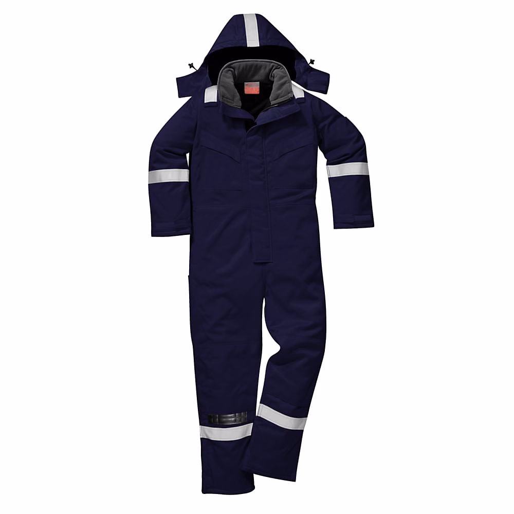Vêtement de travail – Combinaison ignifugée Antistatique Portwest Hiver Bizflame Marine L