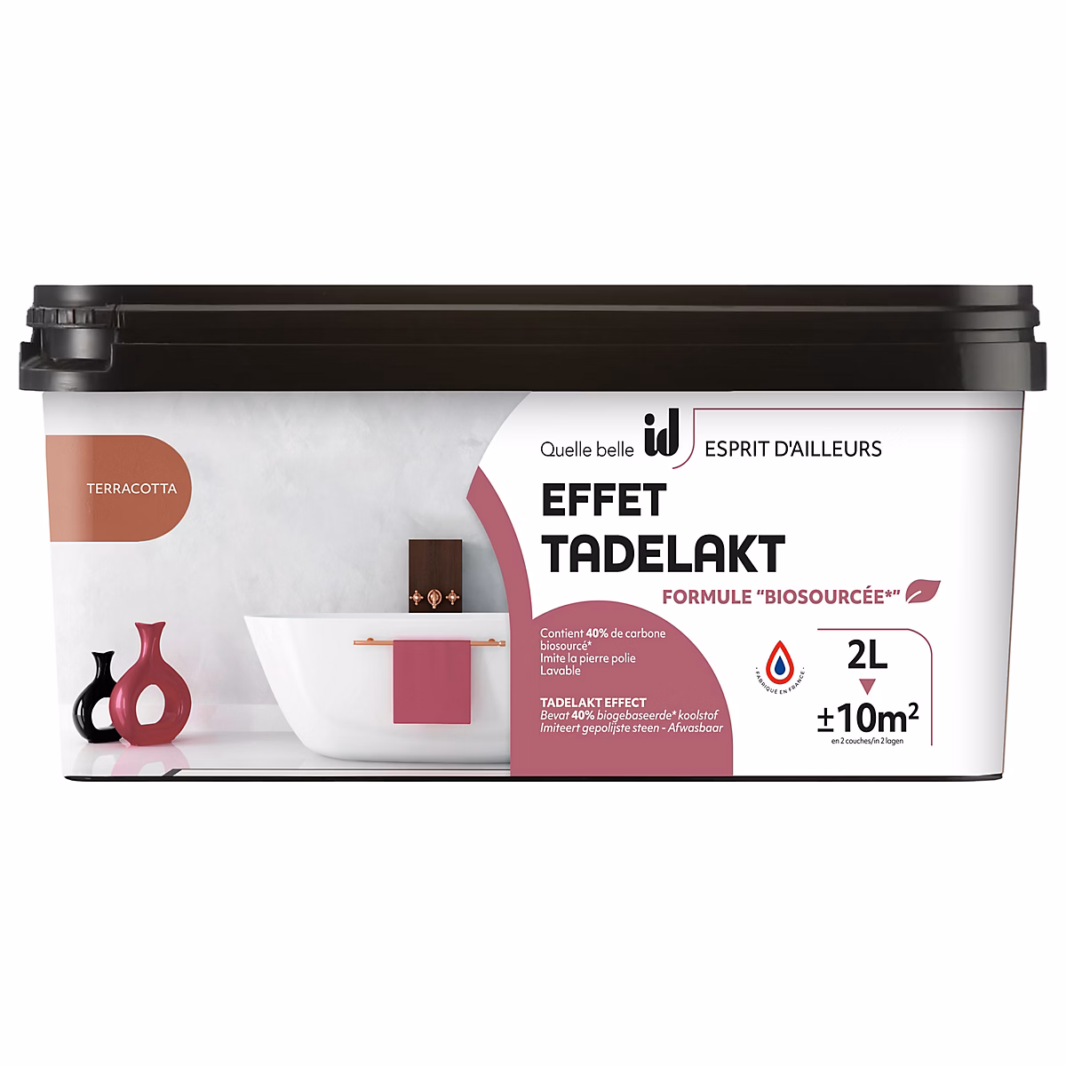 ENDUIT LISSE EFFET TADELAKT TERRACOTTA 2L – ID PARIS