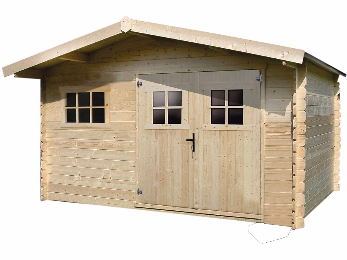 Abri jardin bois 19 – 72 m² 4.64 × 4.25 × 2,32 m 28 mm
