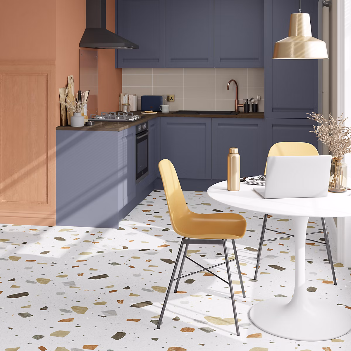 Dalle PVC clipsable Mambo 82 × 42 cm terrazzo GoodHome (vendue au carton)