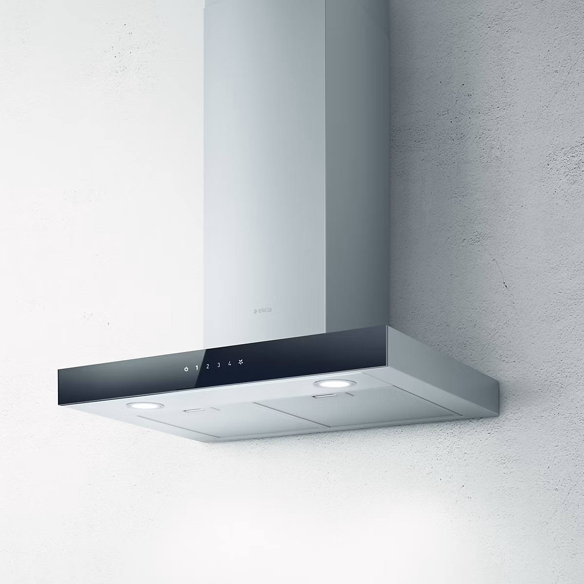 Hotte droite en verre noir et inox L. 60 cm Joy Blix Elica – Réf. BKGUICDUY9856814256