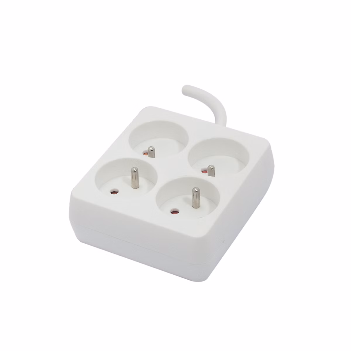 Bloc multiprise carré 4 × 16A 3m – blanc, Chacon