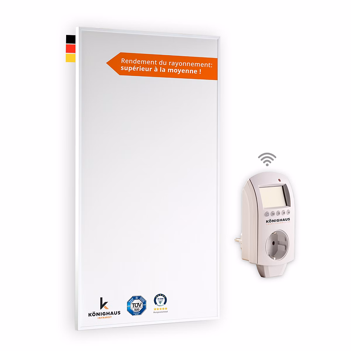 Chauffage infrarouge P-Serie 1000W avec SMART-thermostat – Réf. HQIWBNGNB3317586294