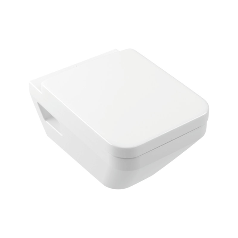 Cuvette WC suspendu sans bride VILLEROY ET BOCH Architectura Twistflust rectangle avec abattant frein de chute – Réf. OWTVPNIVL8066513218