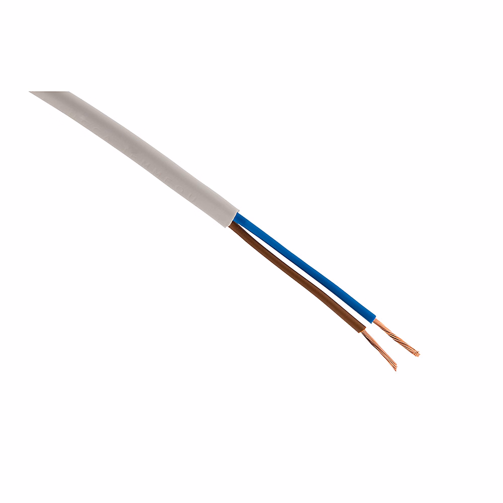 Câble électrique H03VVH2-F 2 × 0 – 75mm² blanc, 10m, Zenitech