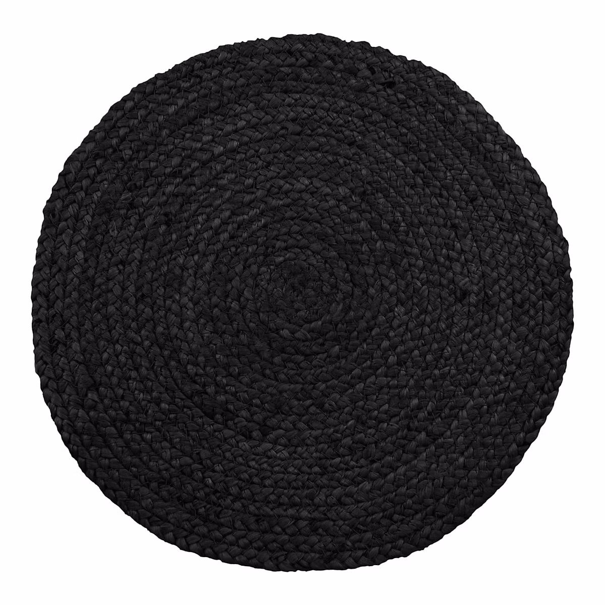 Élégant Set de Table Bombay en Jute Tressé – Lot de 4 Pièces, Diam.38 cm, Gris Foncé