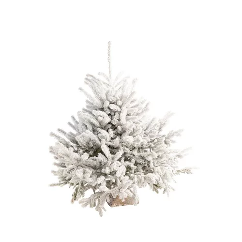 Une touche pratique au jardin：Sapin de Noël naturel blanc effet enneigé Glacé Robin® - 135 à 150 cm