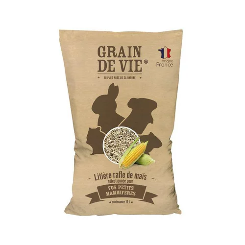Jardin solution:Litière de rafle de maïs pour petits mammifères Grain de vie - 10 L