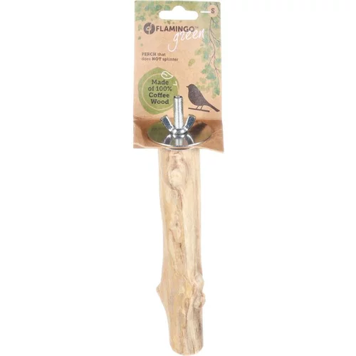 Pour profiter du jardin：Perchoir à oiseau en bois de caféier Flamingo Java taille S - 20 cm