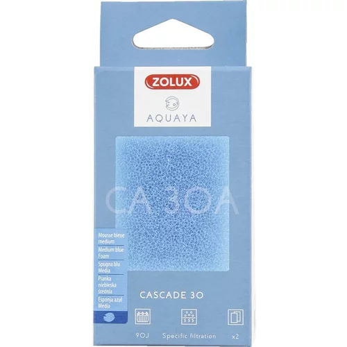 Jardin et plaisir：Mousse en maille moyenne coloris bleu Zolux pour le filtre Cascade 30 – x 2