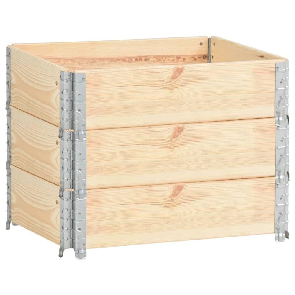 VIDAXL Colliers de palette 3 pcs 60x80 cm bois de pin solide