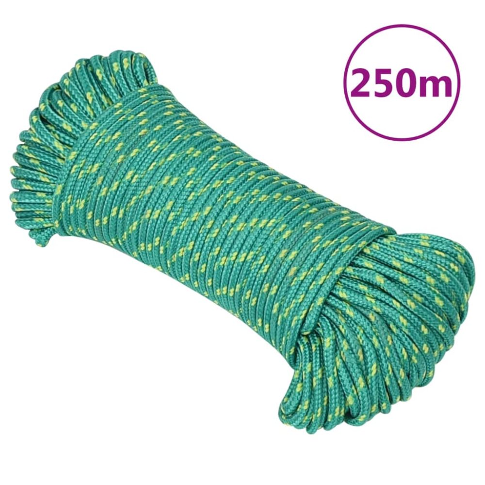 vidaXL Corde de bateau Vert 3 mm 250 m Polypropylène