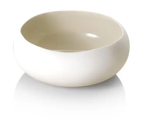Jardin facile:Coupelle en grès blanc mat/lin Médard de Noblat collection Oslo - Ø 12 cm