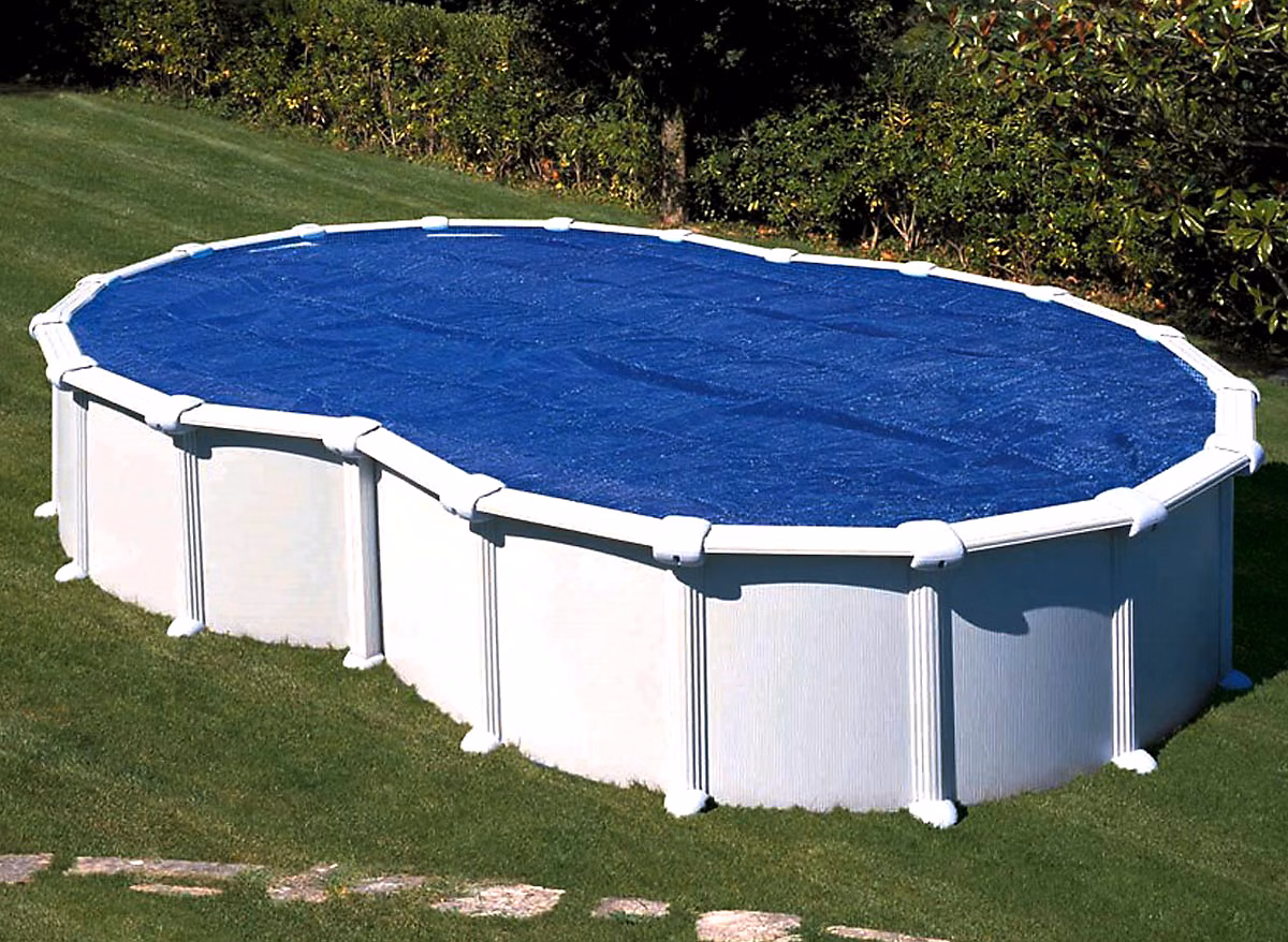 Bâche à bulles pour piscine acier en huit 6 – 40 × 3,90 m, Gré