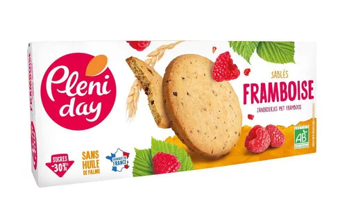 Pensé pour le jardin:Sablés framboise bio Pleniday - 110 g