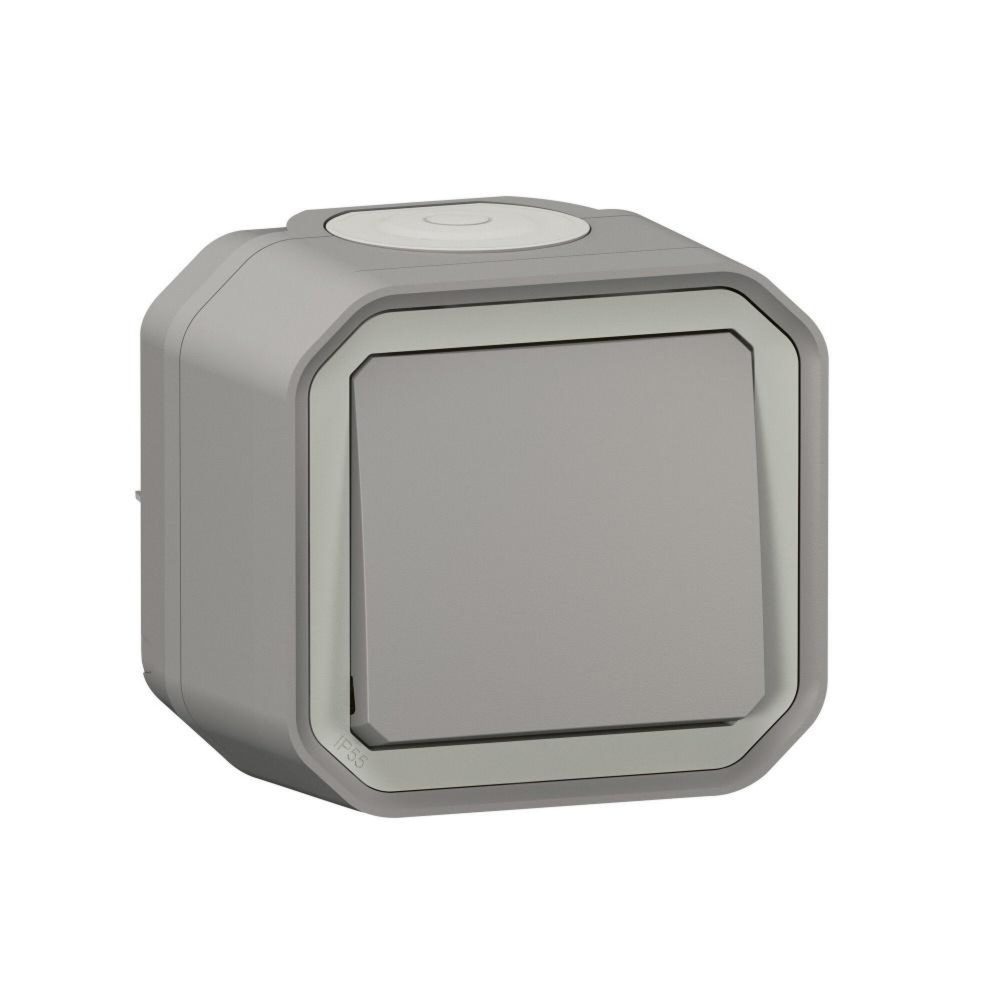Legrand Interrupteur va-et-vient étanche prêt à poser, LEGRAND Plexo, gris