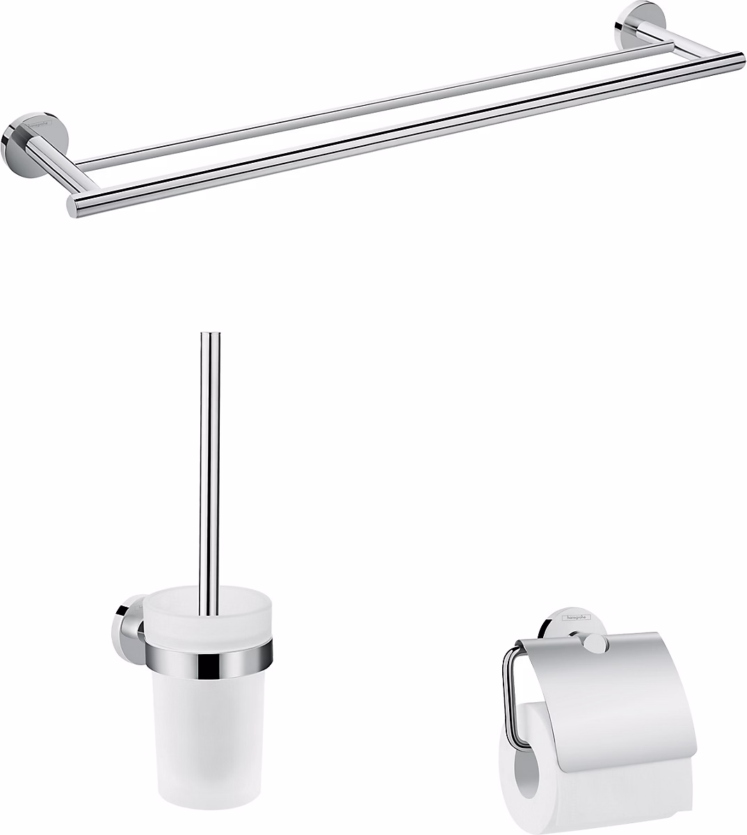 Accessoire WC – Ensemble salle de bains 3 pièces Hansgrohe Logis Universal coloris chromé