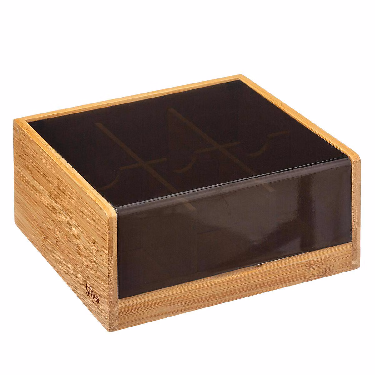 Boîte à thé 6 compartiments Noir Black Bambou – 5Five
