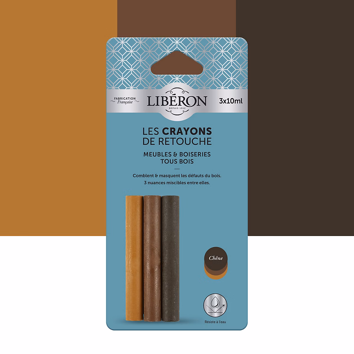 Crayon de retouche bois chêne 3 × 10 ml Libéron