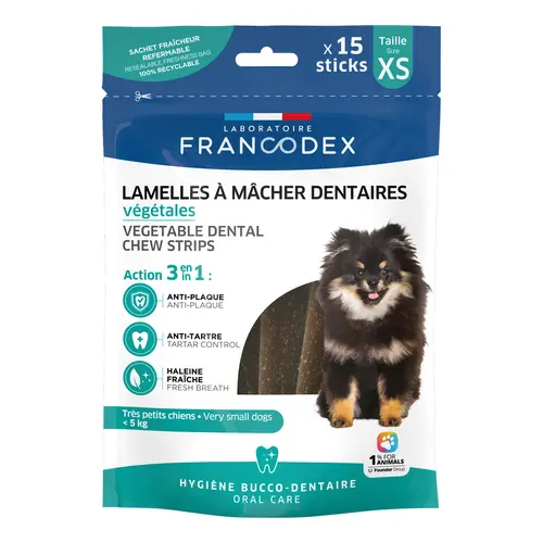 Choix pratique:Lamelles pour chiens XS 114 g