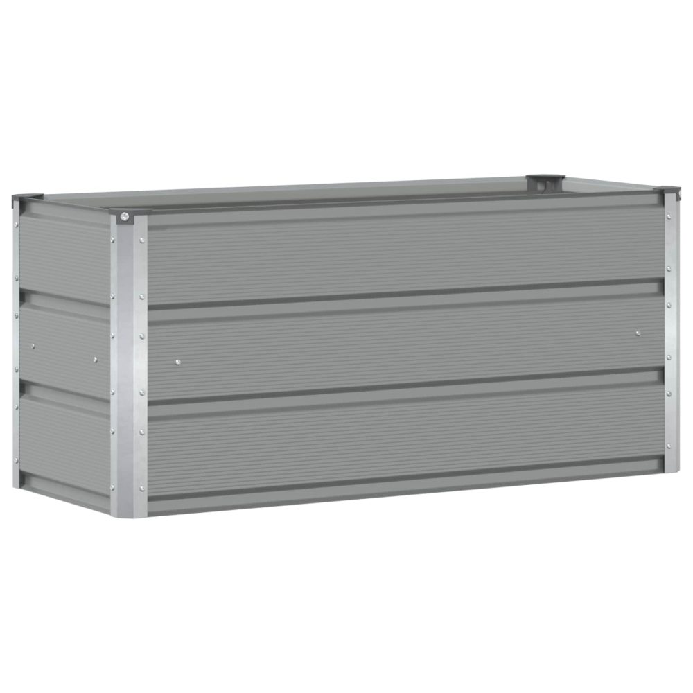 vidaXL Jardinière Gris clair 100 x 40 x 45 cm Acier