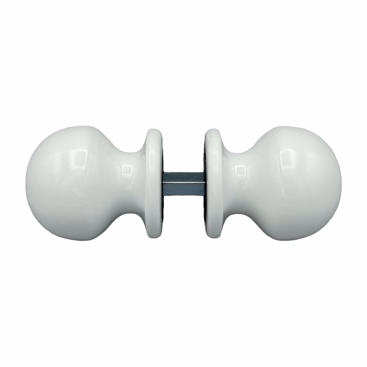 Bouton dePorte D50 mm – couple complet, en Aluminium BLANC RAL 9010 lot de 6