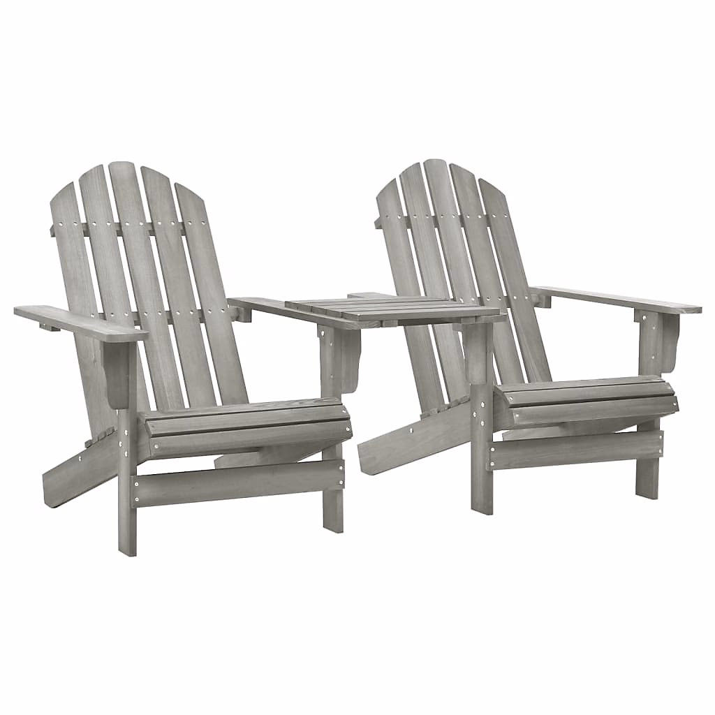 Salon et mobilier de jardin – Chaises de jardin Adirondack avec table bois de sapin gris vidaXL