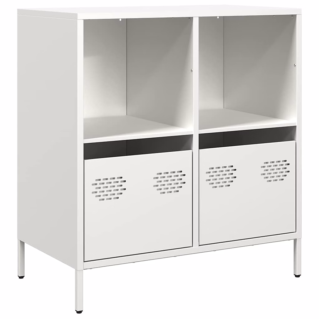 Buffet blanc 68 × 39 × 73 – 5 cm acier laminé à froid vidaXL