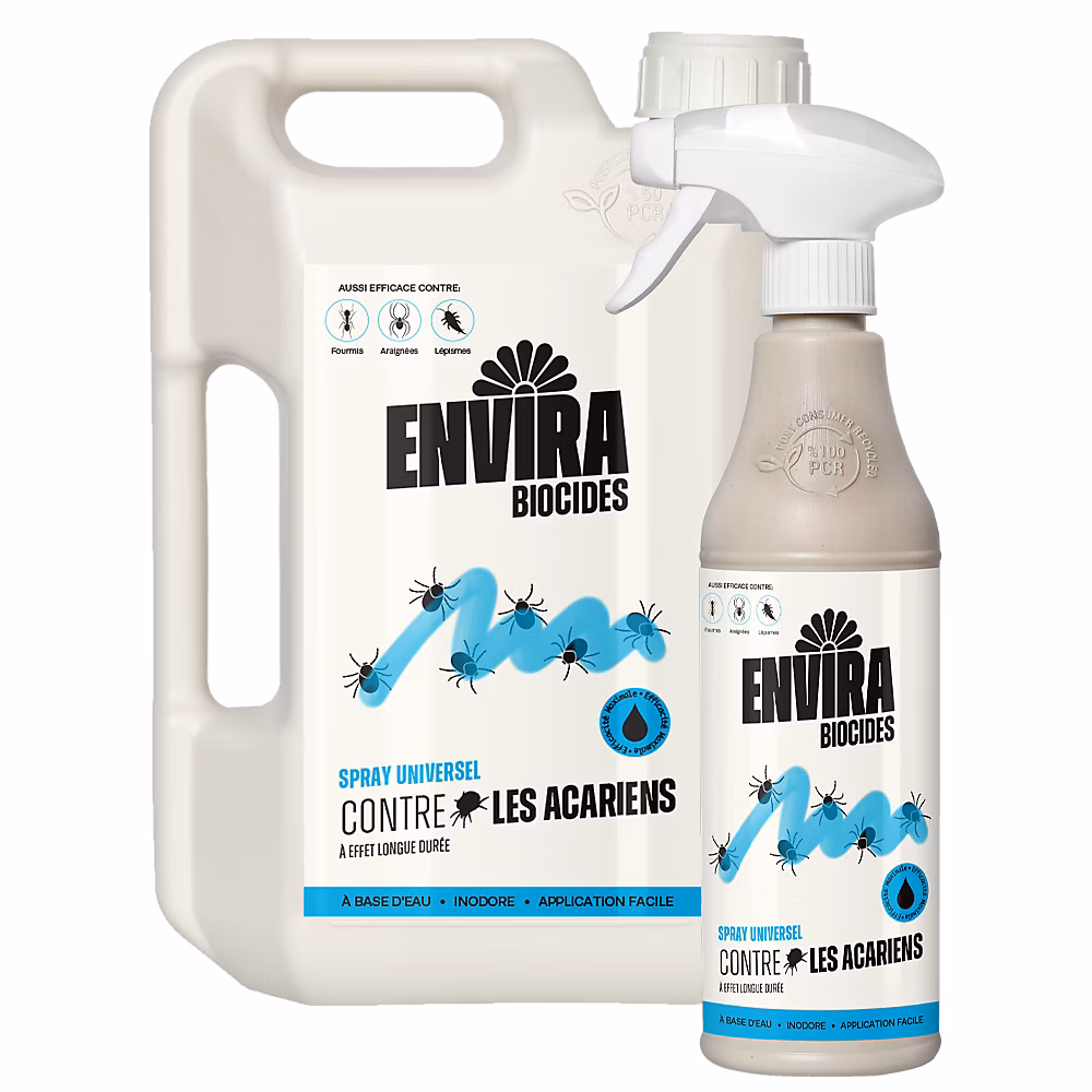 Envira Spray Anti-Acariens Recharge – Protection Rapide et Efficace 2L + 500ML