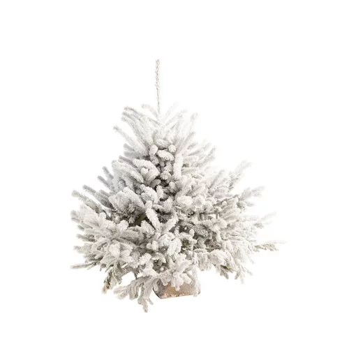 Jardin à aménager:Sapin de Noël naturel blanc effet enneigé Glacé Robin® - 260 à 300 cm