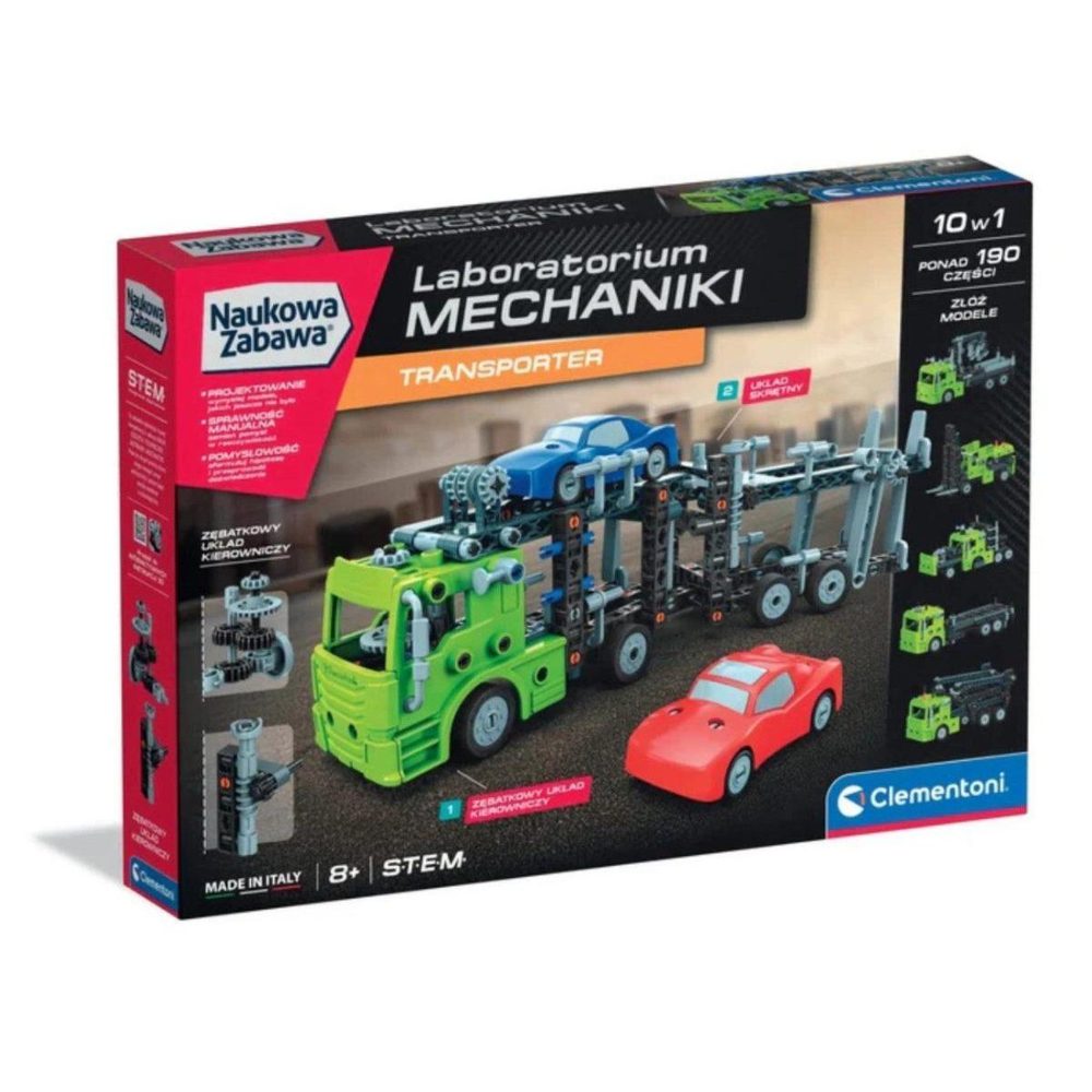 CLEMENTONI Coffret scientifique 50249 science and jeu - labo mécanique camion porte-engins