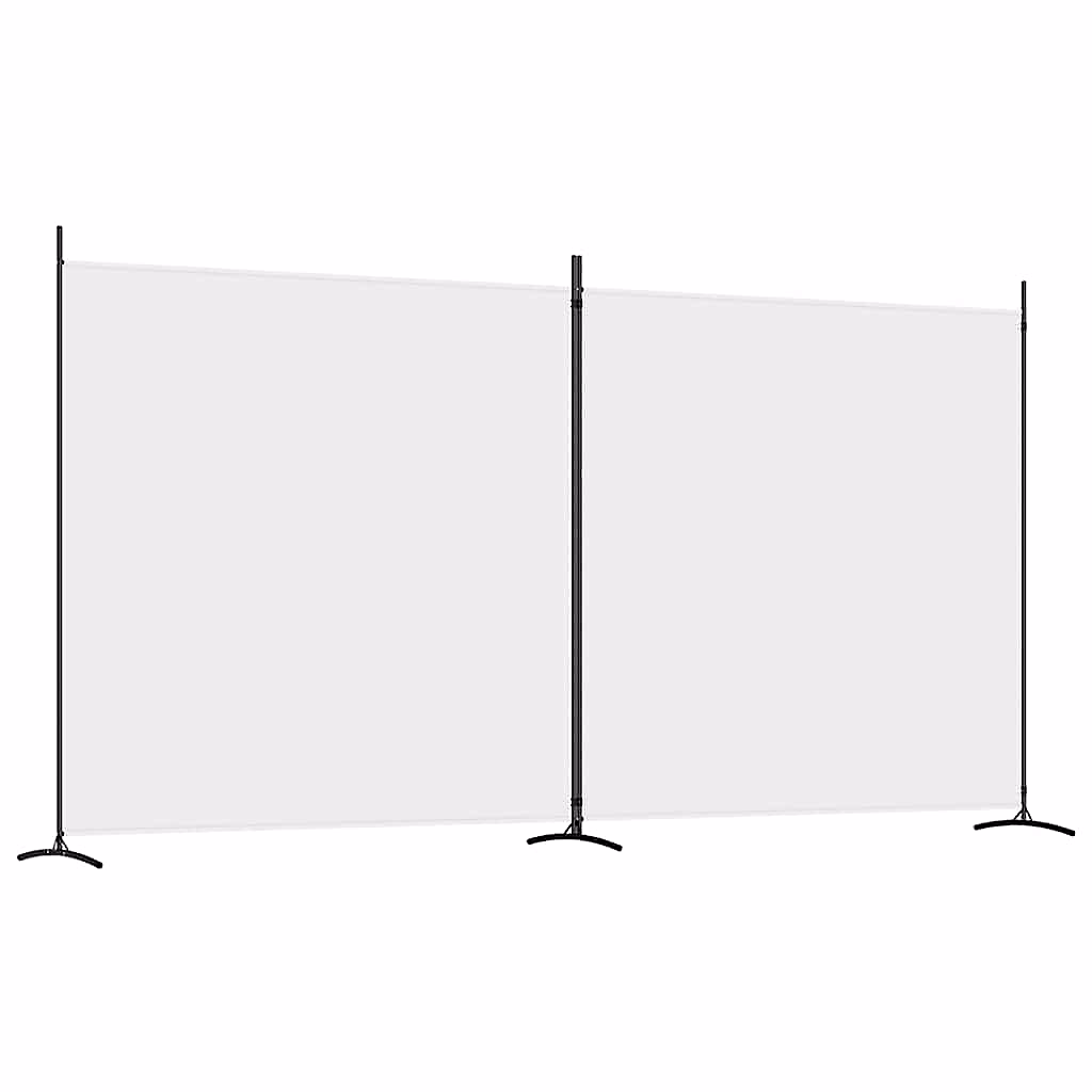 Cloison de séparation 2 panneaux Blanc 348 × 180 cm Tissu vidaXL