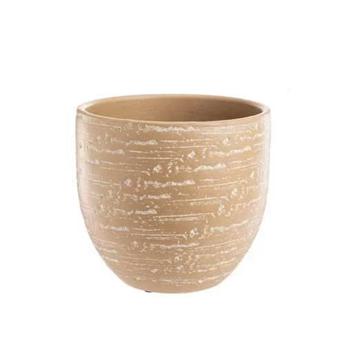 Jardin loisirs：Cache-pot Boha en terre cuite camel - Ø 35 x 32 cm