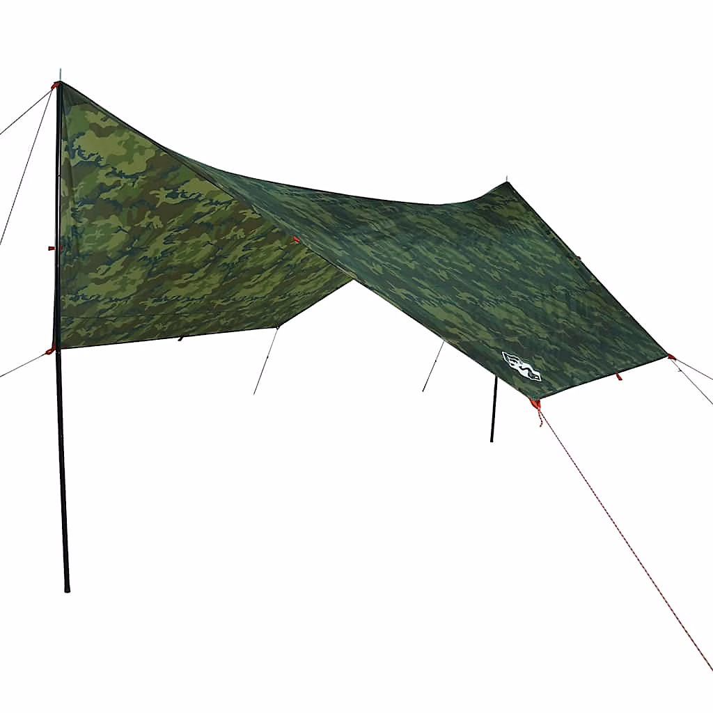 Bâche de camping camouflage 462 × 306 × 211 cm imperméable vidaXL