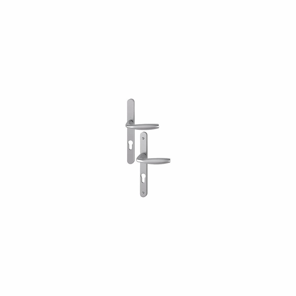 Poignée de porte – Ensemble de porte sur plaque étroite New York 1810RH/300LMSGL/1810 HOPPE argent PZ70 7 mm