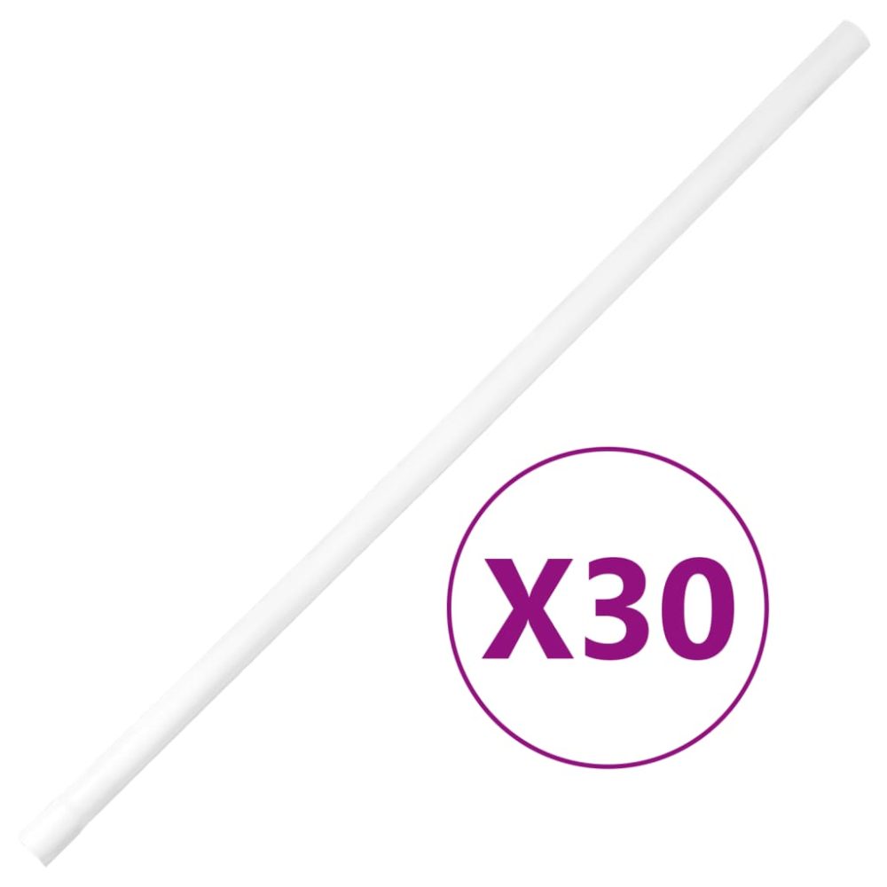 vidaXL Goulottes de câble avec pinces diam.20 mm 30 m PVC